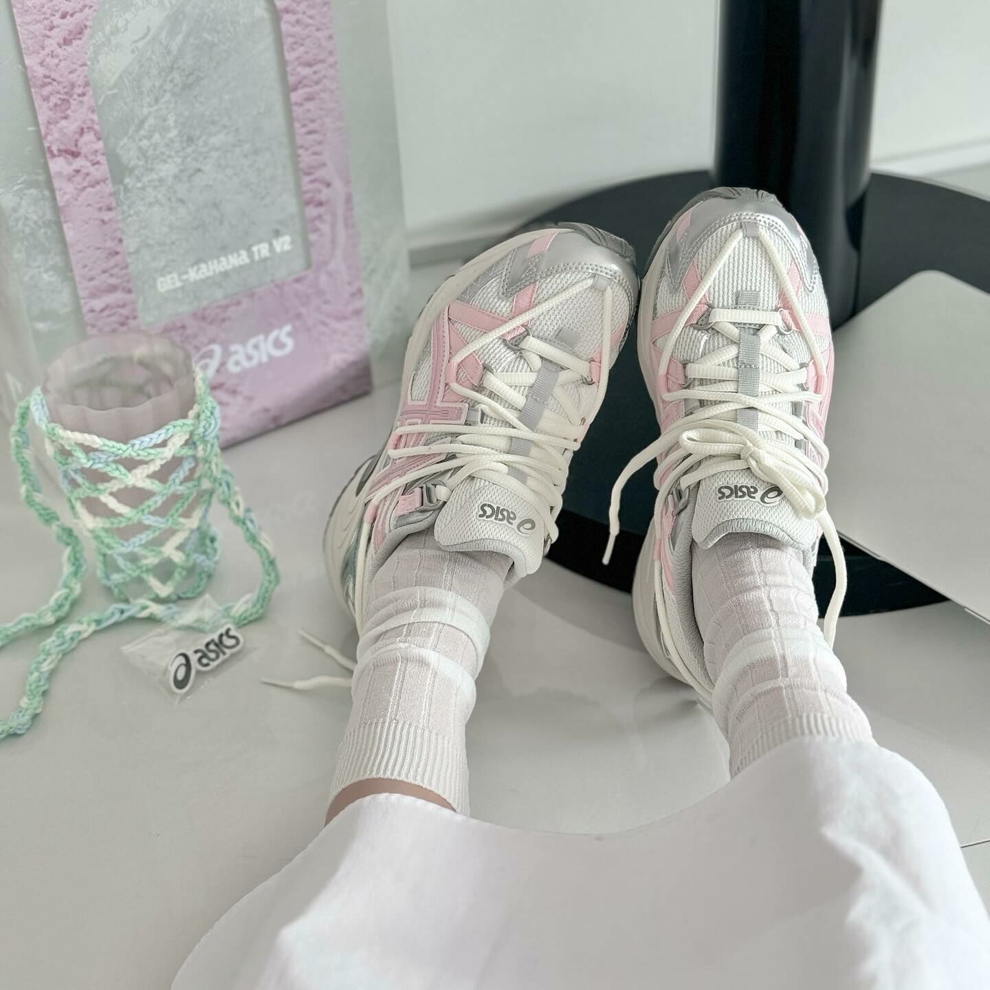 Asics Gel-Kahana Tr V2 海鹽粉 抽繩 工裝風 復古鞋 1203A557-100