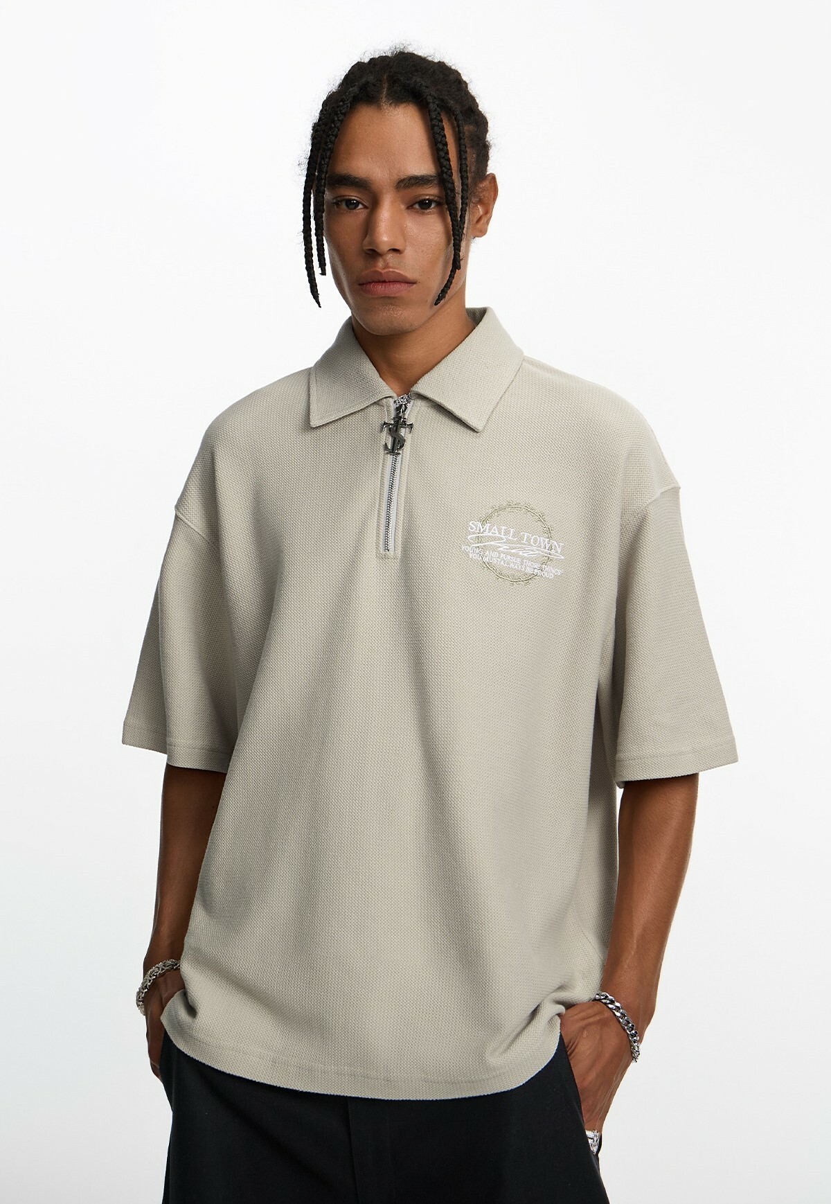 STK SmallTownKid LOGO拉鍊 POLO短袖