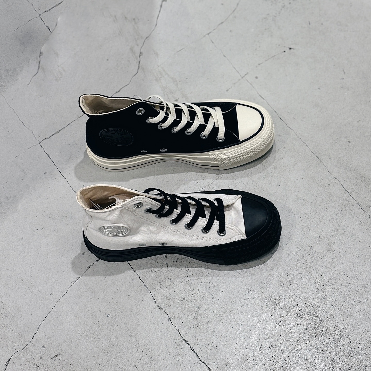 Converse AS Lifted Overtape Hi 日本限定 奶油生巧 黑色 白色 厚底 高筒 帆布鞋 31312470 31312471