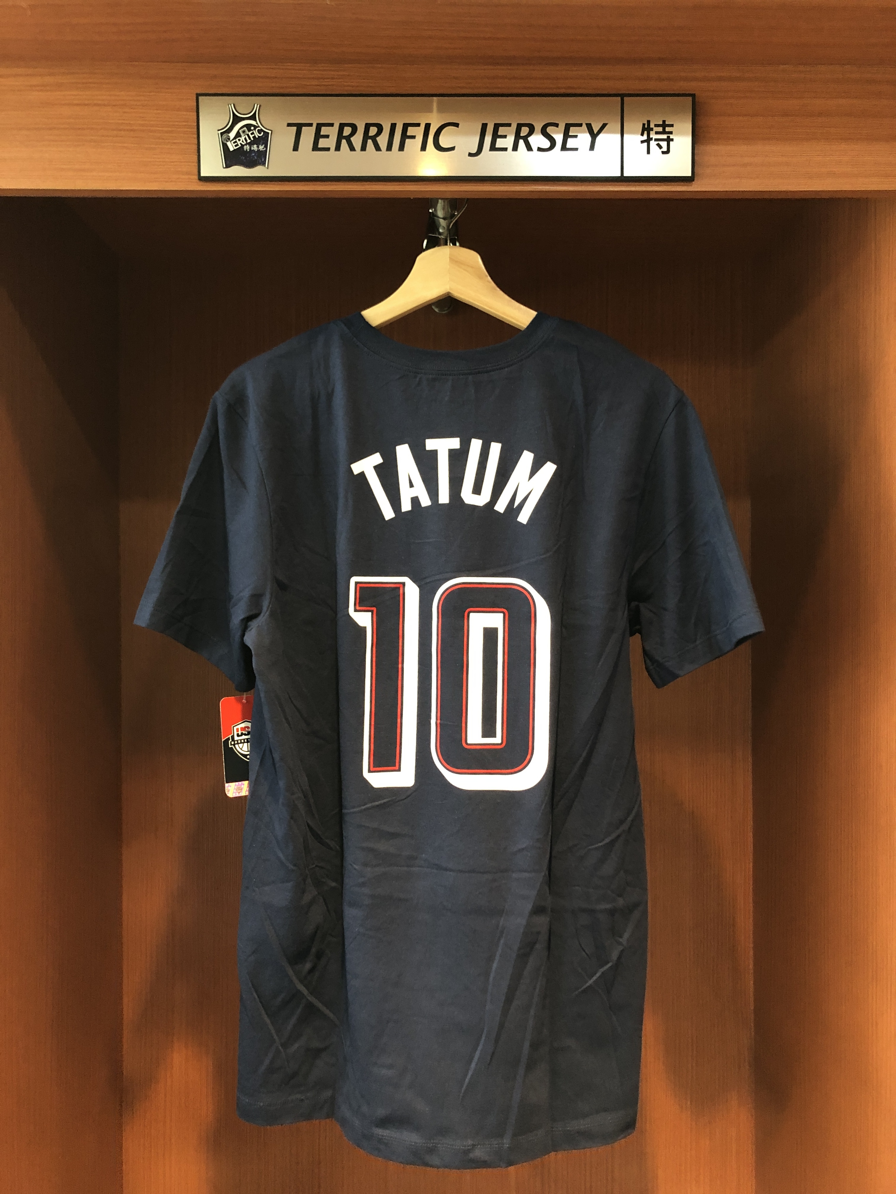 NBA短袖 Jayson Tatum 巴黎奧運 美國隊深藍 Nike Player Name Tee 棉質短袖 全新