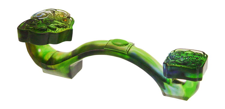 鹿港窯禮品館│福納吉祥如意琉璃擺件 門把工藝品