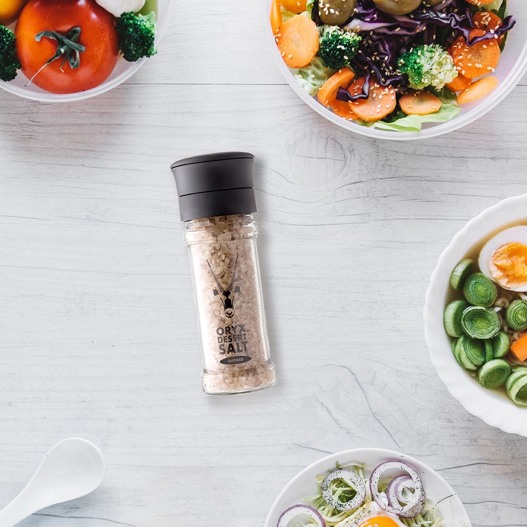 劍羚沙漠塩 橡木煙燻鹽 研磨瓶