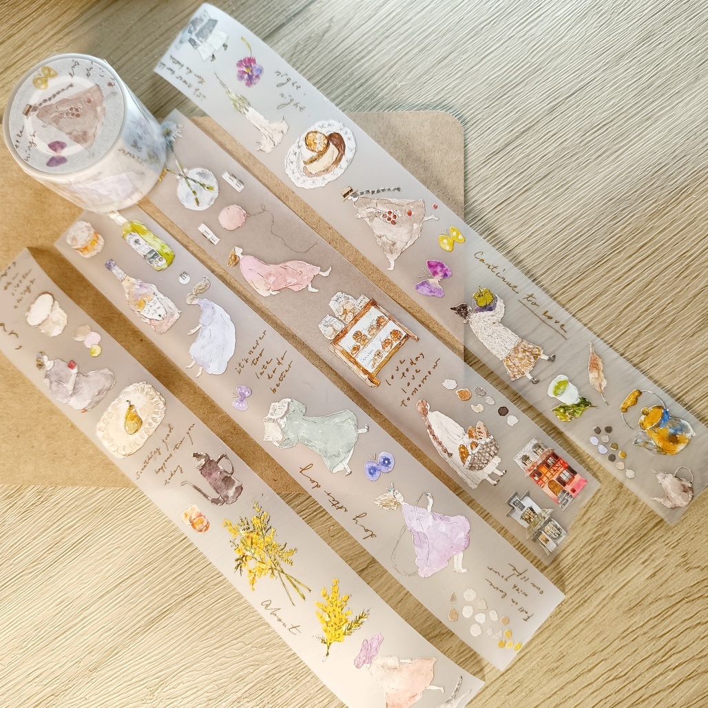 Pion．mini girl_01 3.5cm霧面PET膠帶 <整捲/分裝>