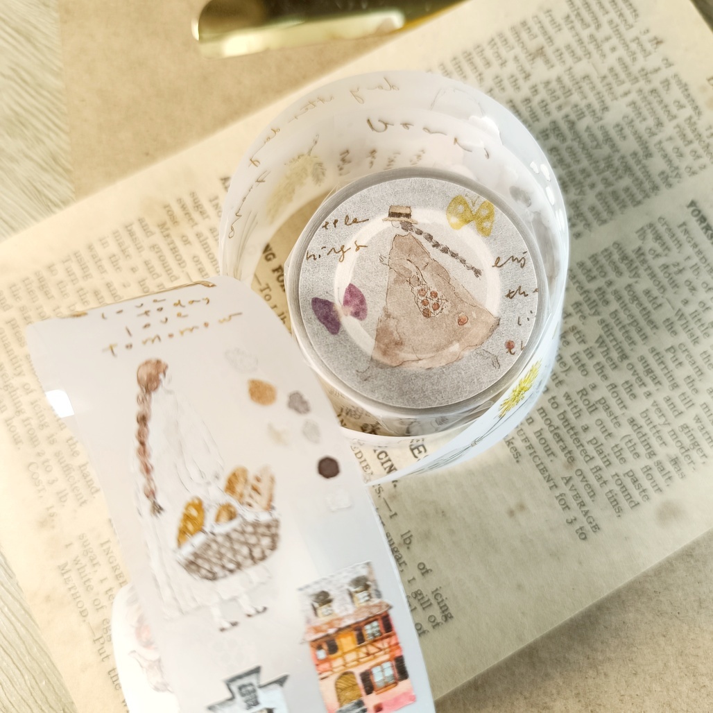 Pion．mini girl_01 3.5cm霧面PET膠帶 <整捲/分裝>