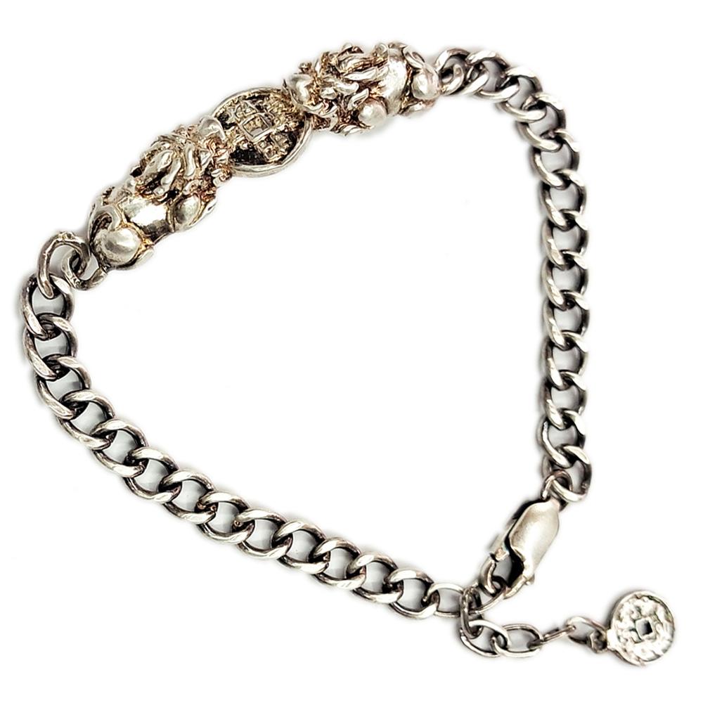 招財豼貅(925純銀)手鍊【十方】136415