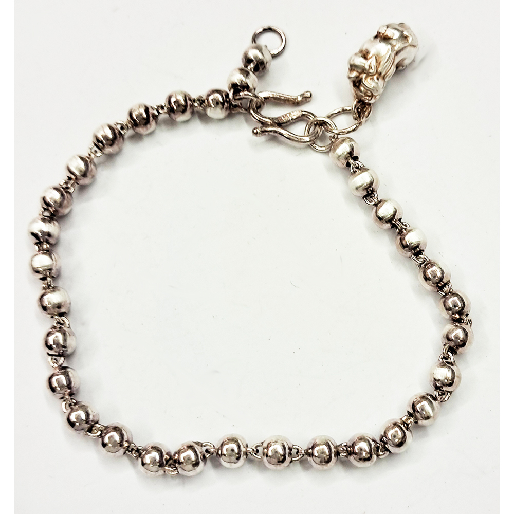 貔貅+緣滿圓珠純銀925手珠4mm【十方】141345