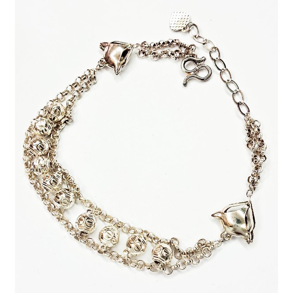 狐仙+桃花緣滿925純銀手鍊【十方】141346