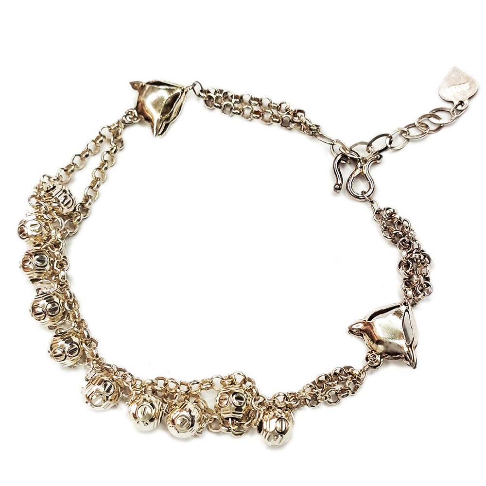 狐仙+桃花緣滿925純銀手鍊【十方】141346