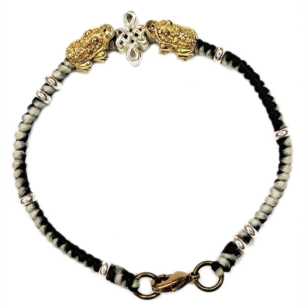 咬錢蟾蜍 招財吉祥 蠟線手鍊【十方】136719