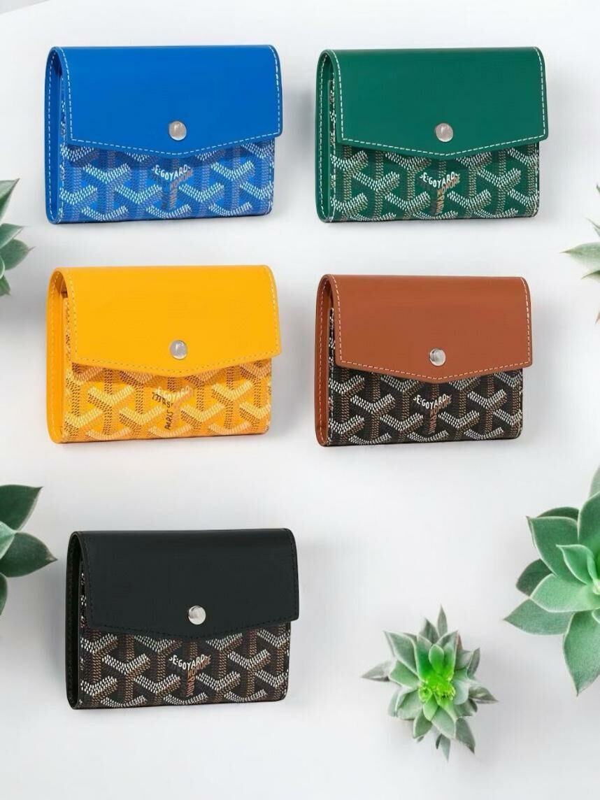 GOYARDINE 帆布 & VAUZELLES牛皮錢包