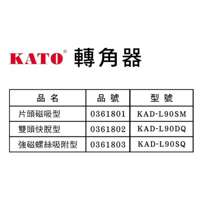 ＊中崙五金【附發票】(台灣製) KATO L型90度轉換器-強磁螺絲吸附型 KAD-L90SQ 狹小空間角度施工夾頭