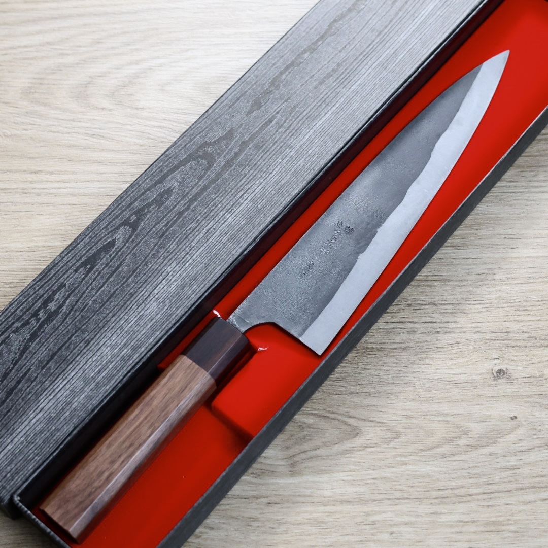 石川刃物 KajibeE 牛刀 210mm 白紙鋼 黑打