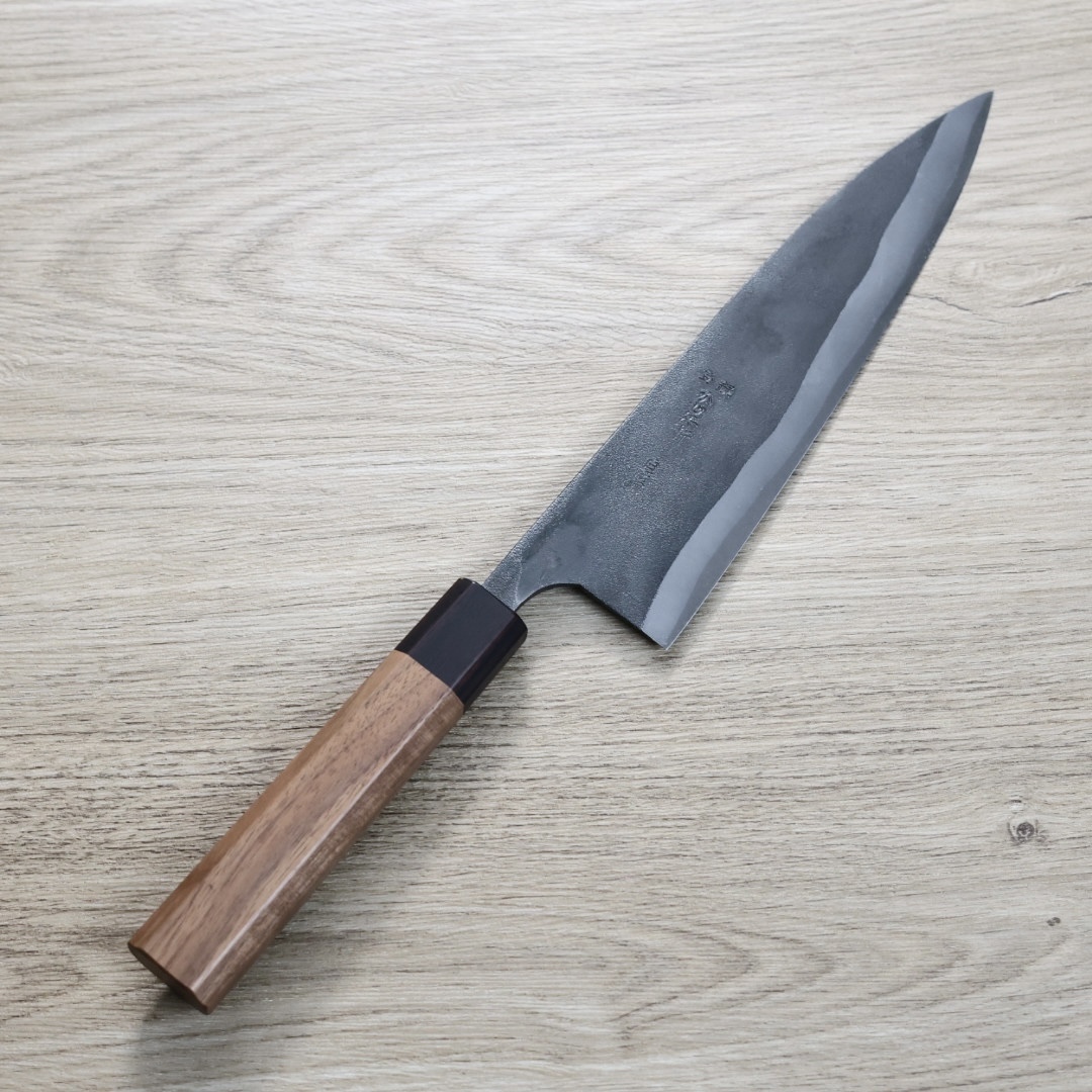 石川刃物 KajibeE 牛刀 240mm 白紙鋼 黑打
