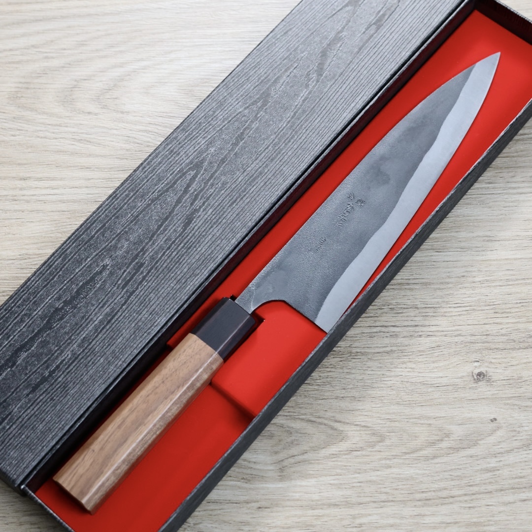 石川刃物 KajibeE 牛刀 240mm 白紙鋼 黑打