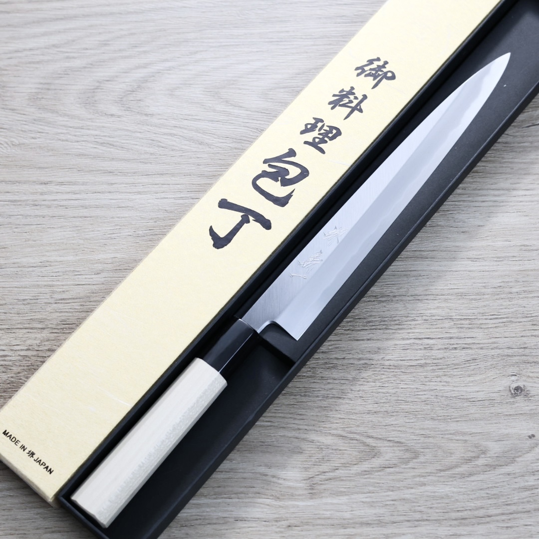 田中義一 柳刃 240mm 白紙鋼/付鞘