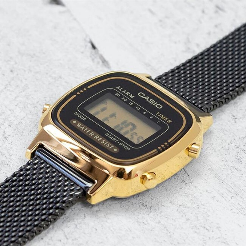 萬年鐘錶 - 卡西歐  CASIO  小錶面復古金色電子錶 女錶 LA670WEMB-1 錶徑 24.6MM