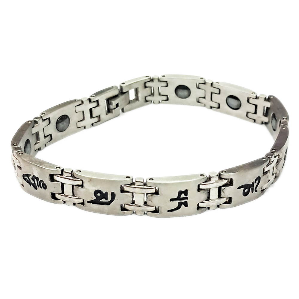 六字大明咒{磁石能量手鍊}大A【十方】125070