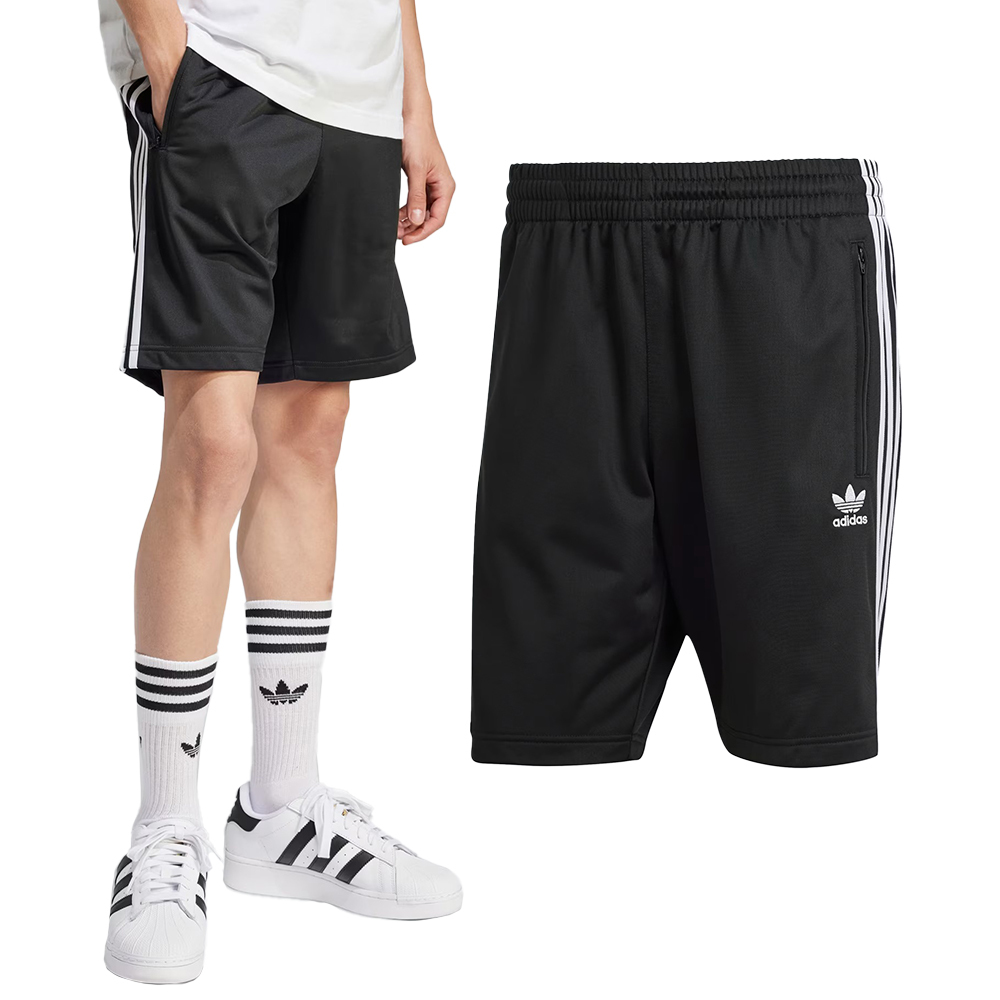 Adidas FBIRD 男款 黑色 運動 休閒 拉鍊 口袋 三葉草 運動短褲 訓練 短褲 IU2368