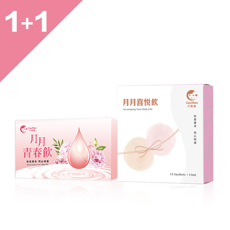 【寇乃馨x鍾欣怡】月月青春飲(10瓶/盒) + 月月喜悅飲(15包/盒)