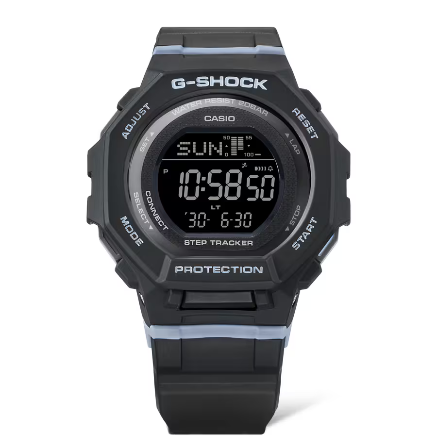 萬年鐘錶 - G-SHOCK  自然色調簡約藍芽計步器防震電子錶  GMD-B300-1  錶徑 : 43.8mm