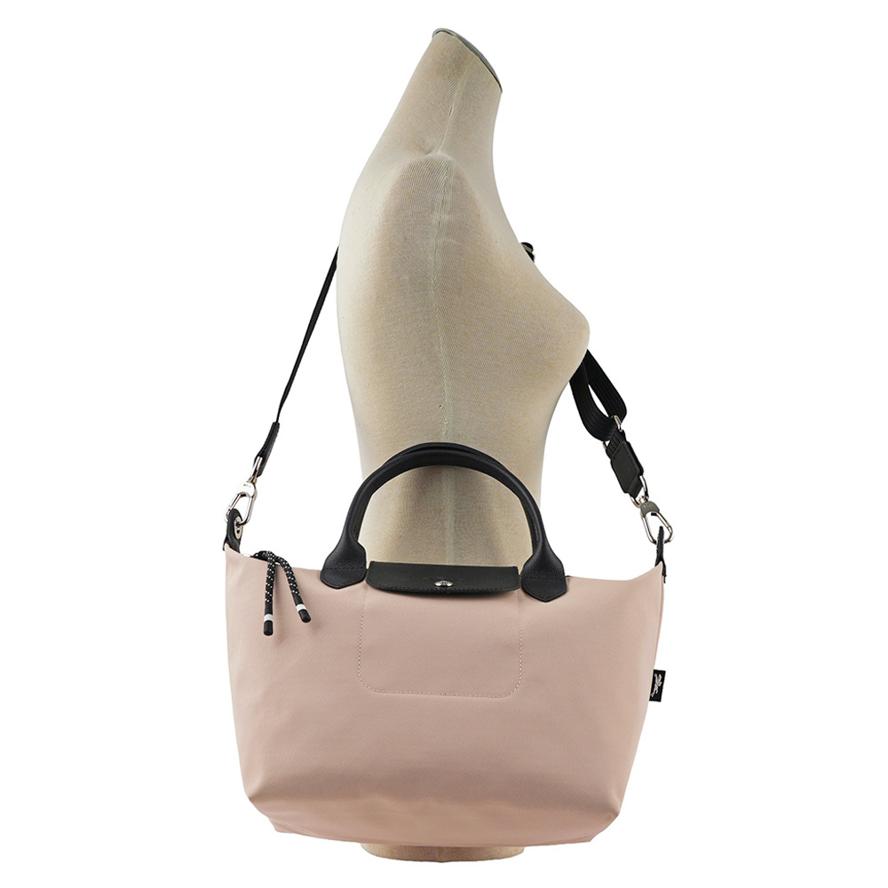 【LONGCHAMP】S號 LE PLIAGE ENERGY 再生帆布二用包(裸膚色) L1512 HSR 542
