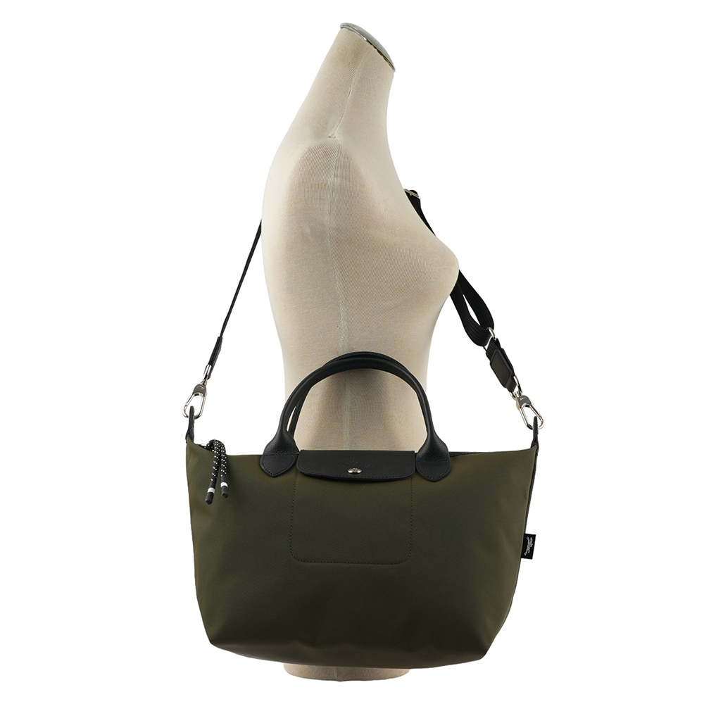 【LONGCHAMP】S號 LE PLIAGE ENERGY 再生帆布二用包(卡其綠) L1512 HSR 892