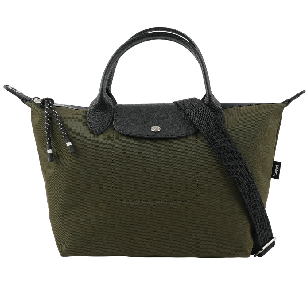 【LONGCHAMP】S號 LE PLIAGE ENERGY 再生帆布二用包(卡其綠) L1512 HSR 892