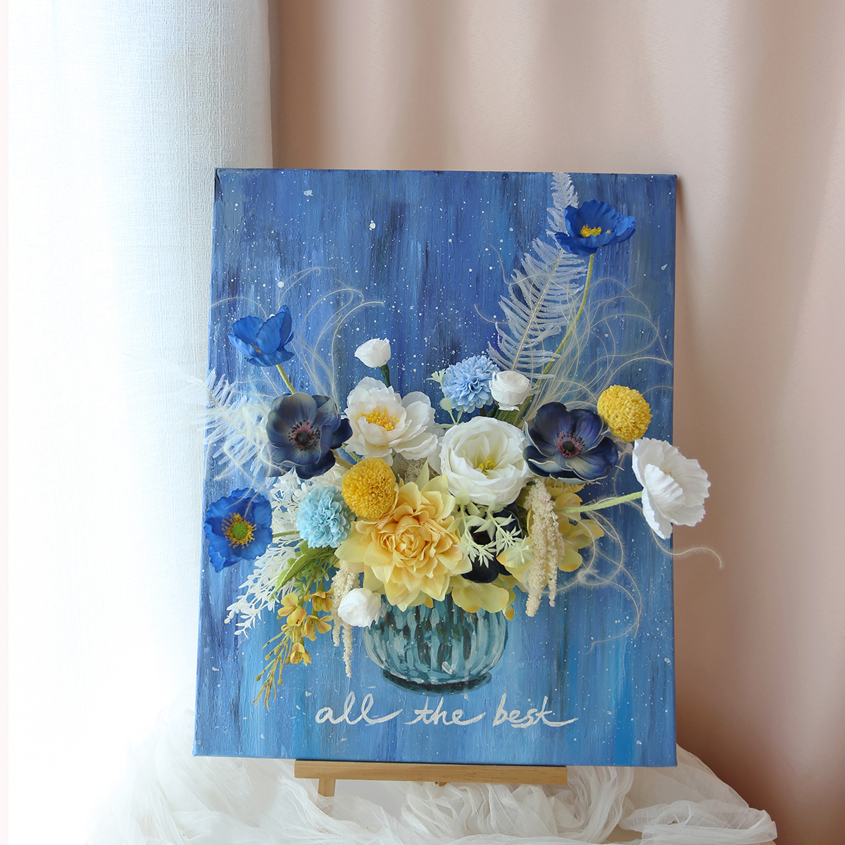 FD15｜羅納河的星夜立體花畫