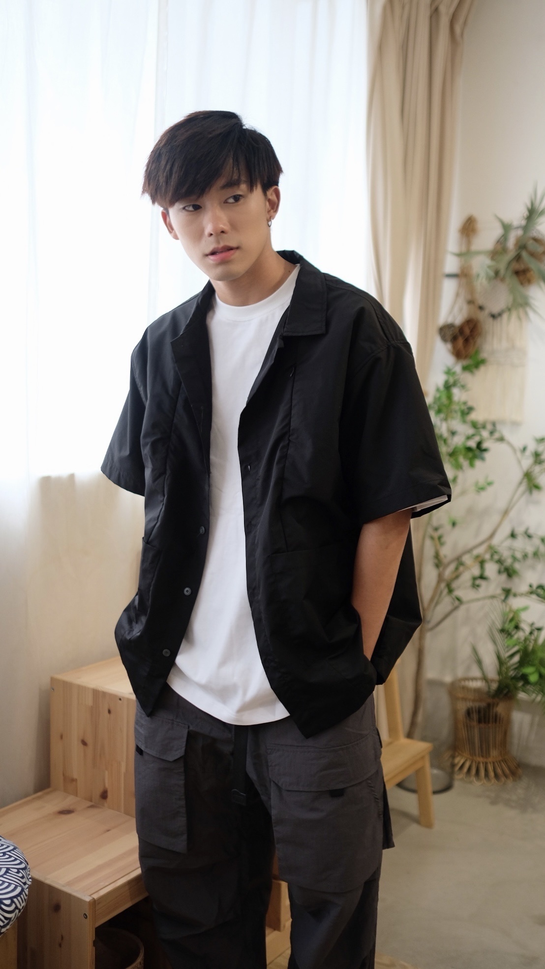 SS0057 2直zip2平袋恤衫