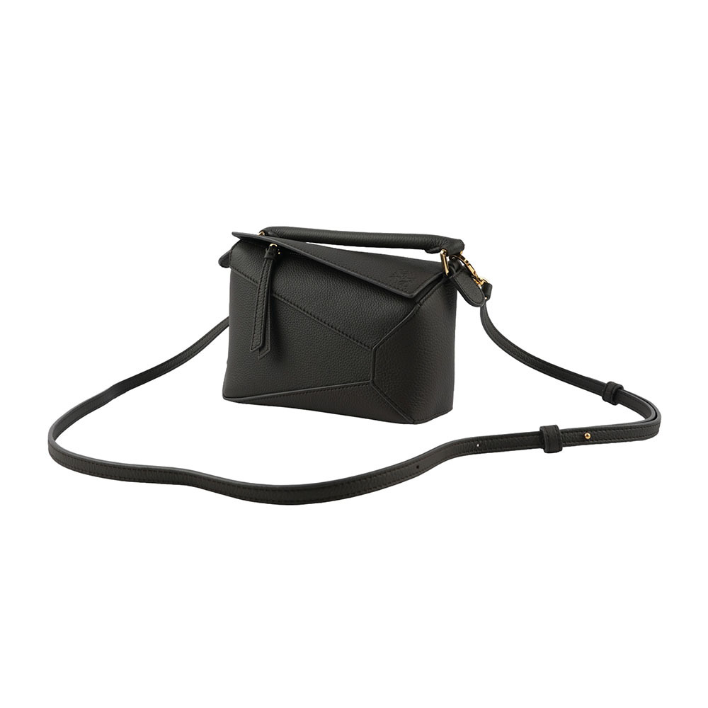【LOEWE】Puzzle 拼圖粒面小牛皮手提/斜背兩用包(迷你)(深灰色) A510P88X16 1220