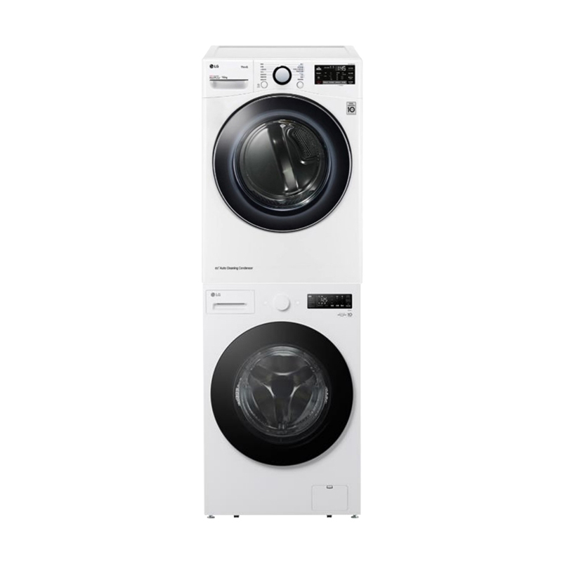 LG樂金 18公斤蒸洗脫滾筒洗衣機+10公斤免曬衣乾衣機 WD-S18NW+WR-100VW