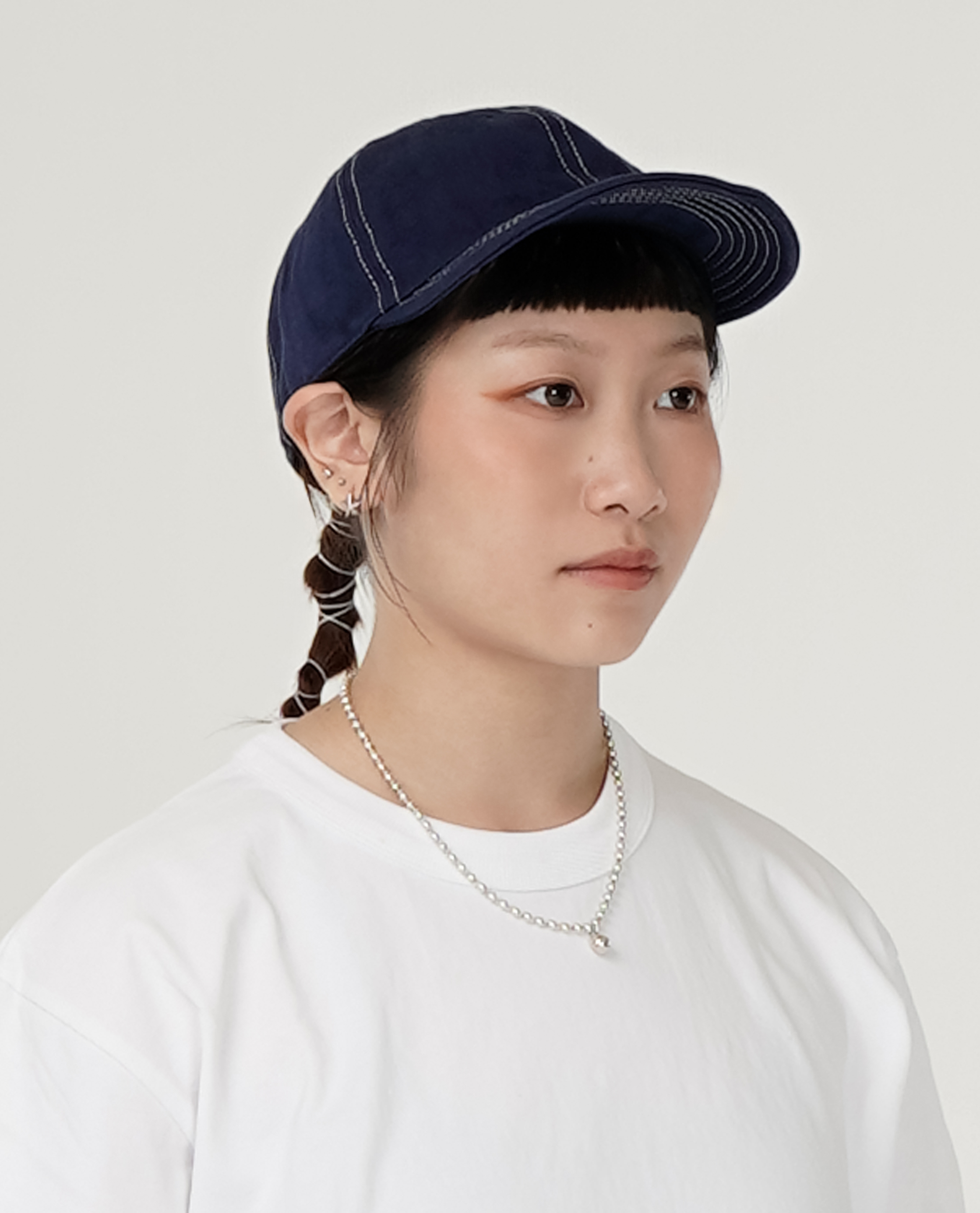 HIGHER BLUE SELVEDGE DENIM CINCH BUCKLE CAP - 24SS