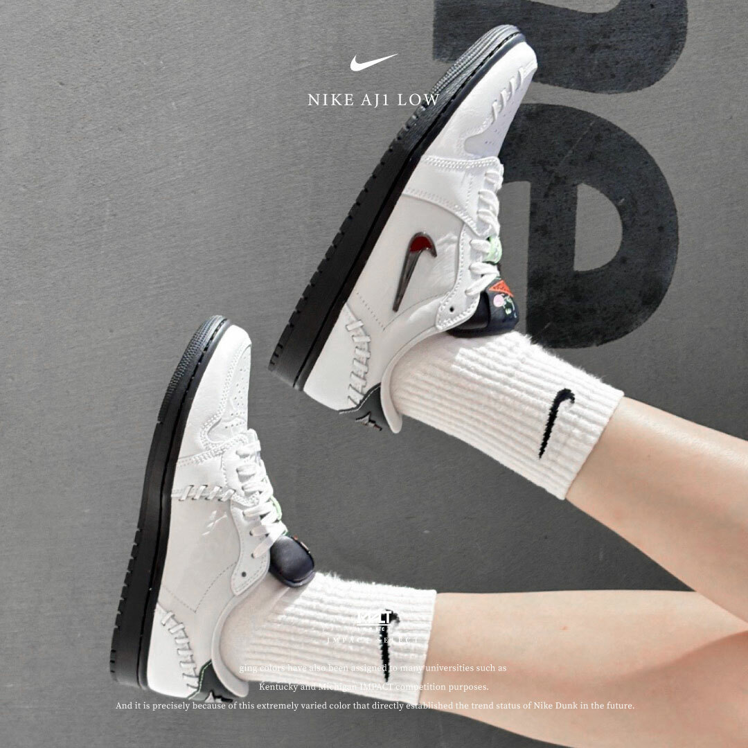 Nike AJ1 Low OG 黑貓小銀勾 編織 HM3689-001