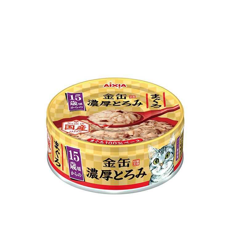 Aixia 金罐  15歲起 濃厚粗粒 吞拿魚 濕糧 70g