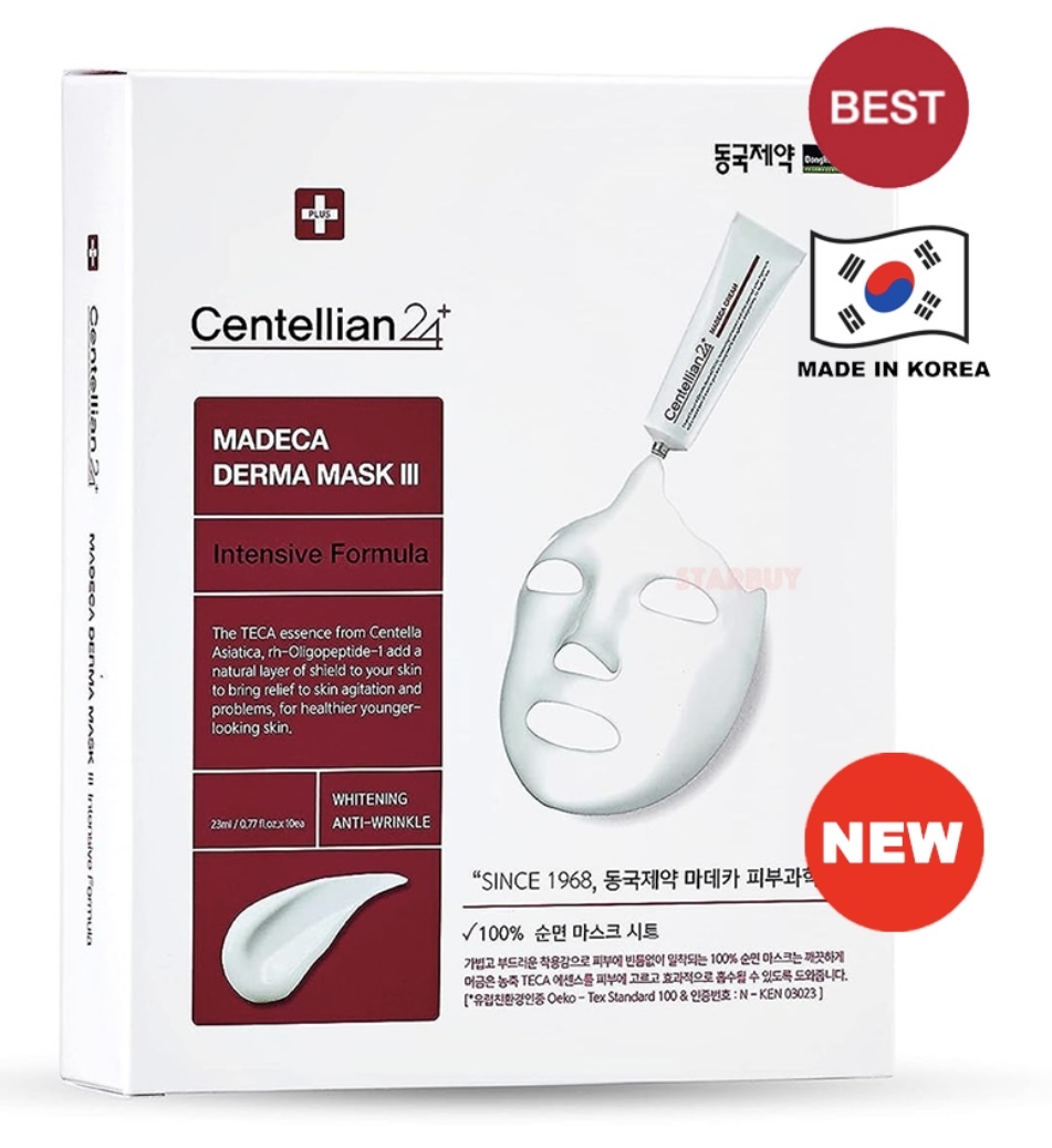 CENTELLIAN 24 特效抗敏煥白淡斑營養面膜DERMA MASK Ⅲ Intensive Formula  (10pc)