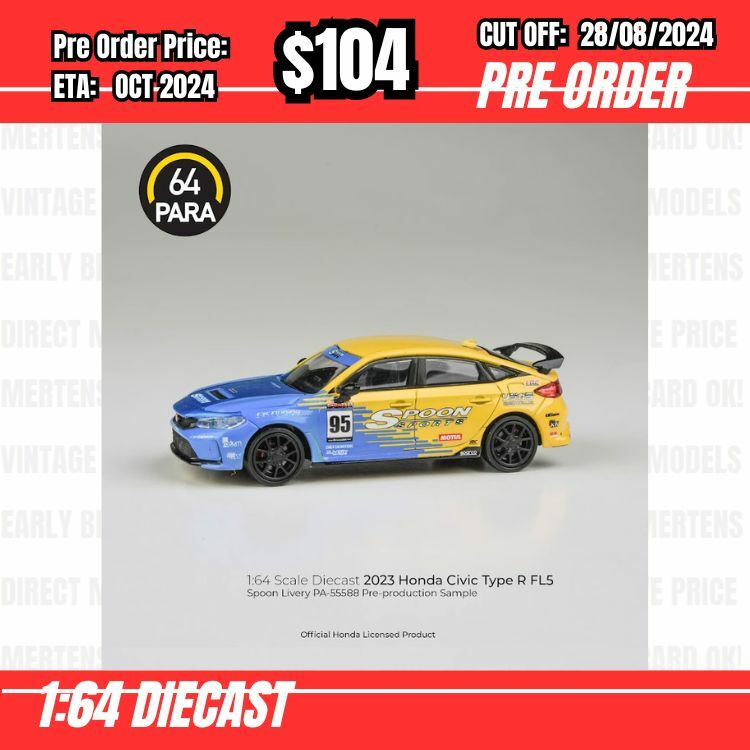 PO-$104 * Para64 * 1:64 2023 Honda Civic Type R FL5 Spoon Livery LHD [OD23/08]