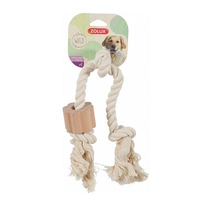 法國Zolux 犬玩具 木塊紐繩結玩具 24cm