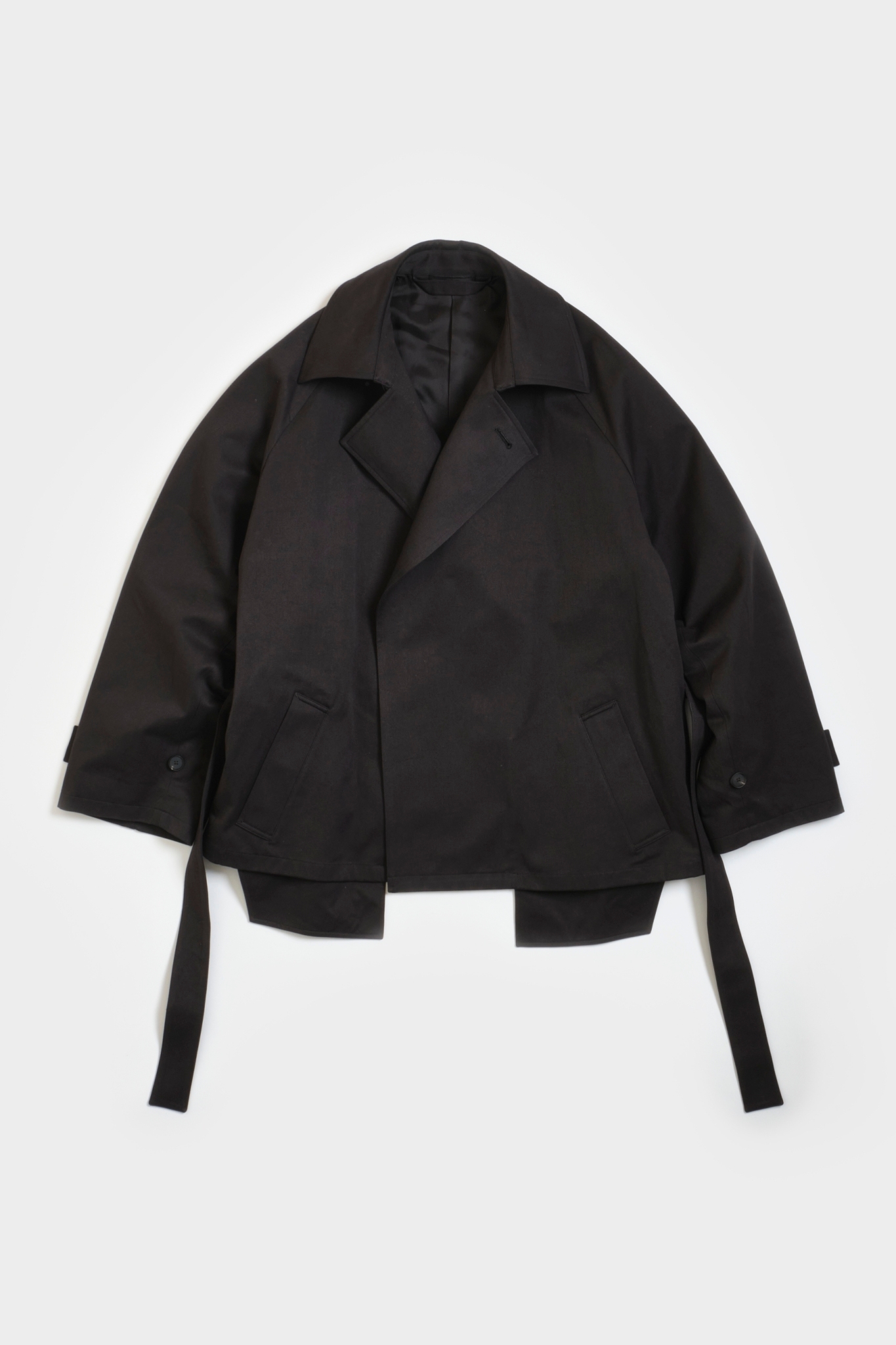 Blanc YM - SHORT TRENCH COAT / BLACK