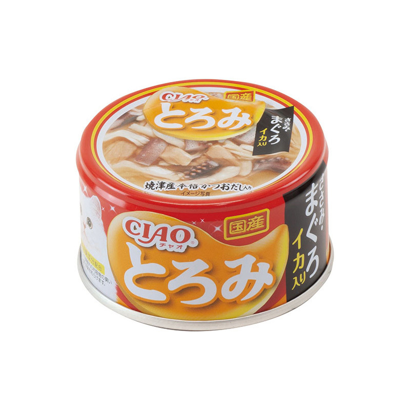 CIAO 濃湯雞肉 吞拿魚 魷魚罐 80g