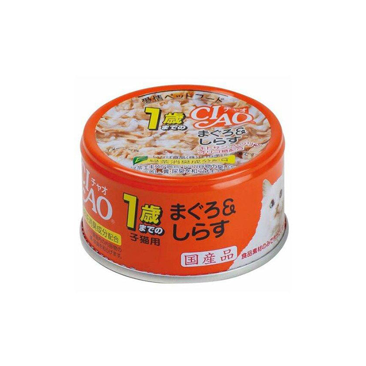 CIAO 幼貓用 吞拿魚 白飯魚罐 80g