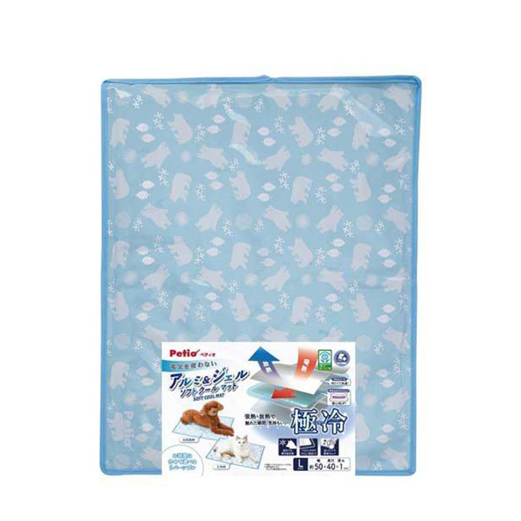 Petio 犬貓用 北極熊圖案 鋁面+涼感凝膠墊 L