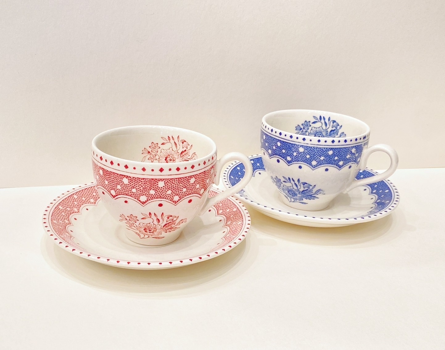 花圖咖啡杯盤組