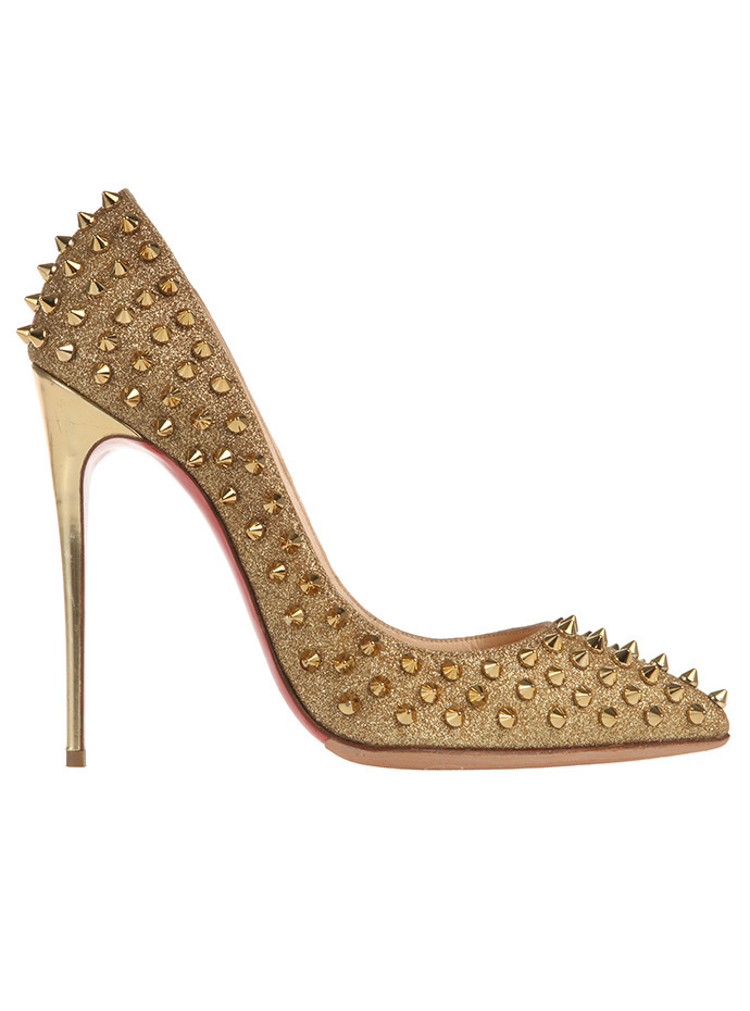 CHRISTIAN LOUBOUTIN PRE OWNED METAL STUD HIGH HEELS 39