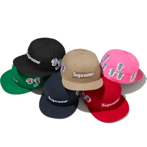 Supreme FW24 Jerseys Box Logo New Era 球衣貼布 棒球帽