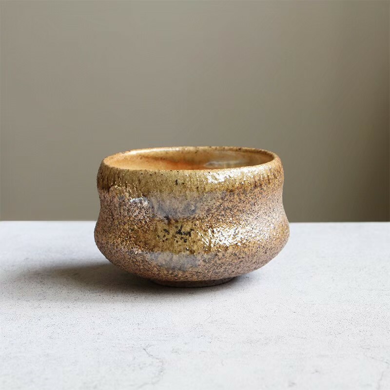 焦黃糖莎柴燒茶碗