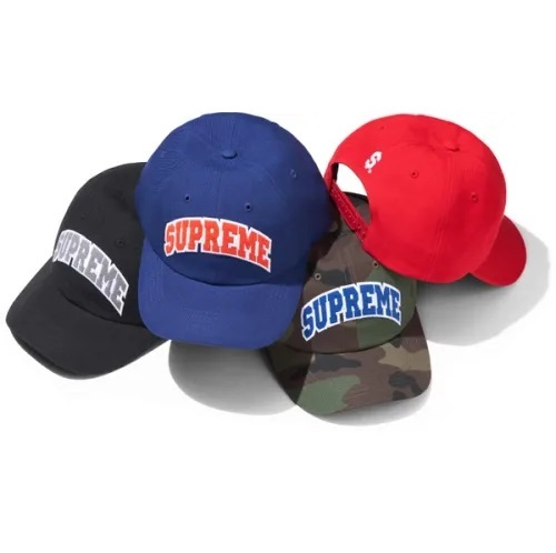 Supreme FW24 Felt Arc 6 Panel 彎曲大寫字體 六分割帽 後扣帽