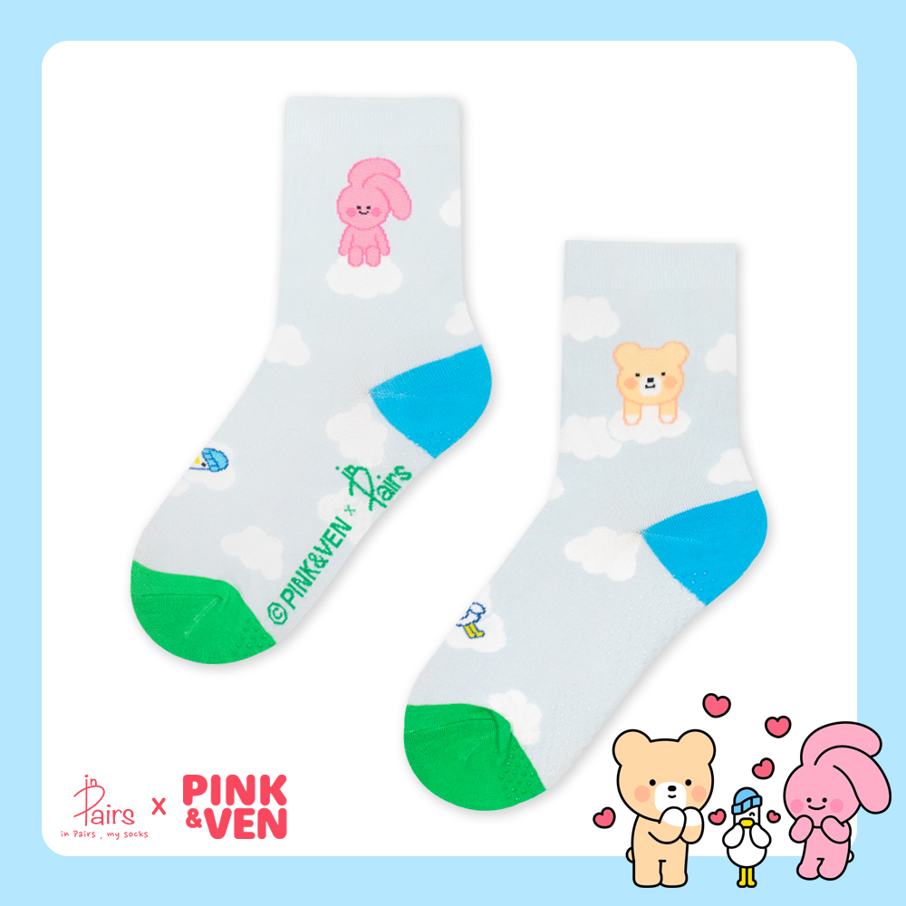 PINK&VEN・藍｜童襪