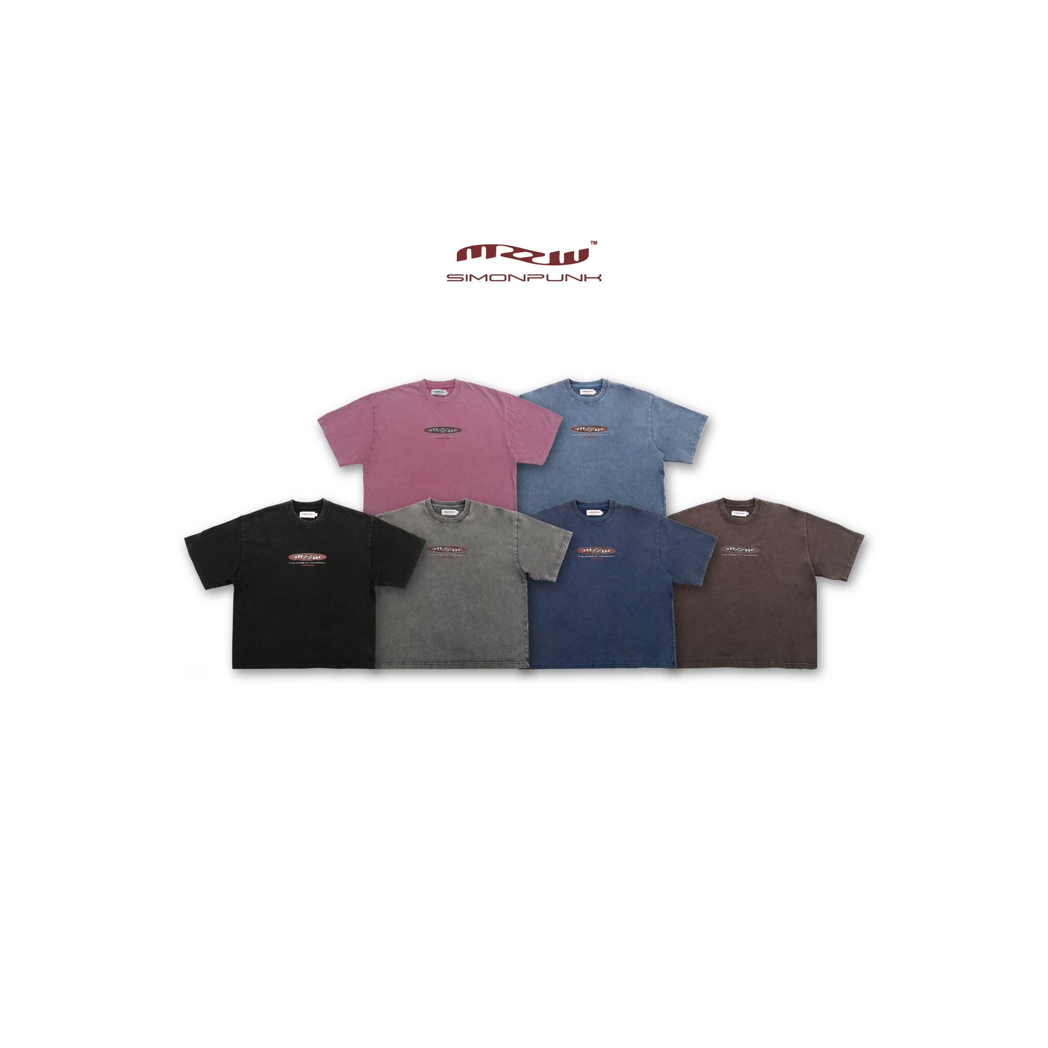 SIMON PUNK Project-007-10 SP 勳章 爆裂紋 BOXY TEE