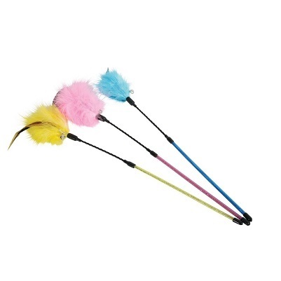 法國Zolux Enjoy系列 貓棒 - 毛絨絨羽毛棒 (款式隨機)