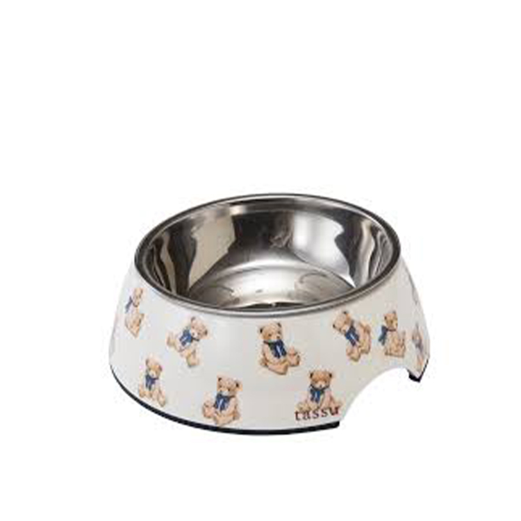 TASSU 2024 春夏季 熊仔圖案 不鏽鋼食器 S  象牙白